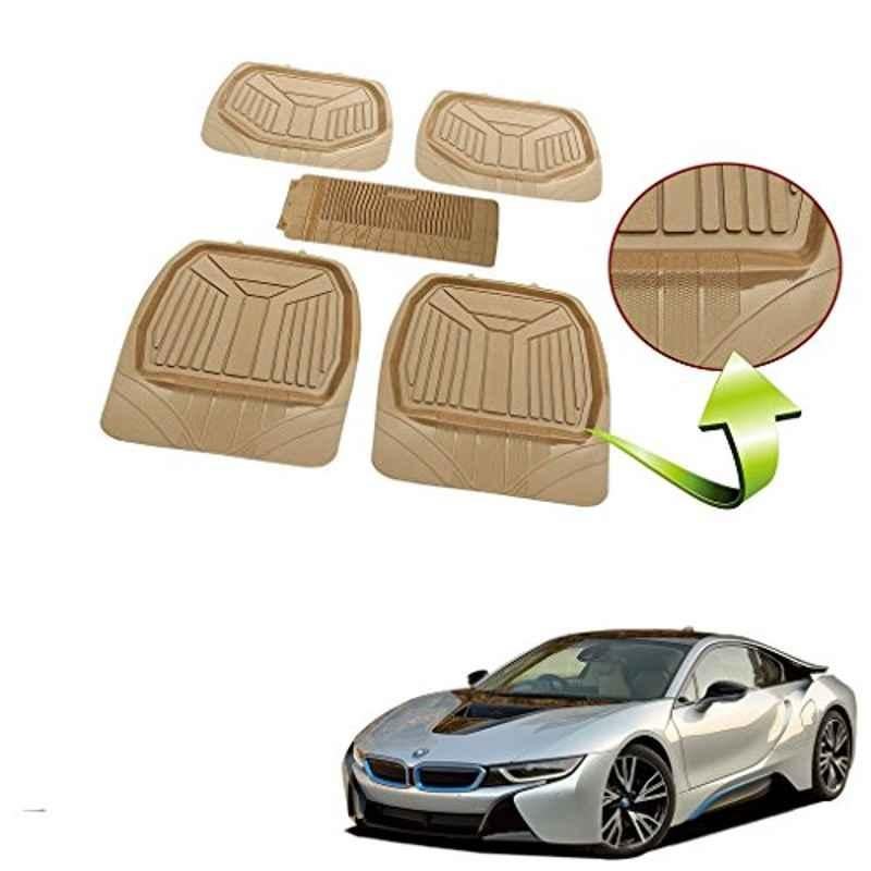 Kozdiko 5 Pcs Rubber Beige 3G Rubber Mat Set for BMW Z4