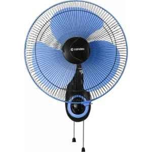 Candes Aura 61W ABS Black & Blue 3 Blade Silent Operation Wall Fan, Sweep: 400 mm