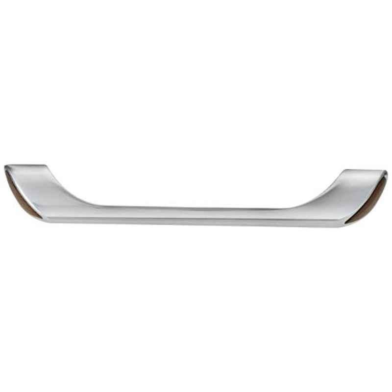 Aquieen 160mm Malleable Chrome Walnut Wardrobe Cabinet Pull Handle, KL-714-160-CP (Pack of 2)