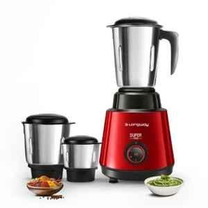 Longway Super Pro 500W ABS Plastic Red Wine & Black Mixer Grinder with 3 Jars & 2 Years Warranty