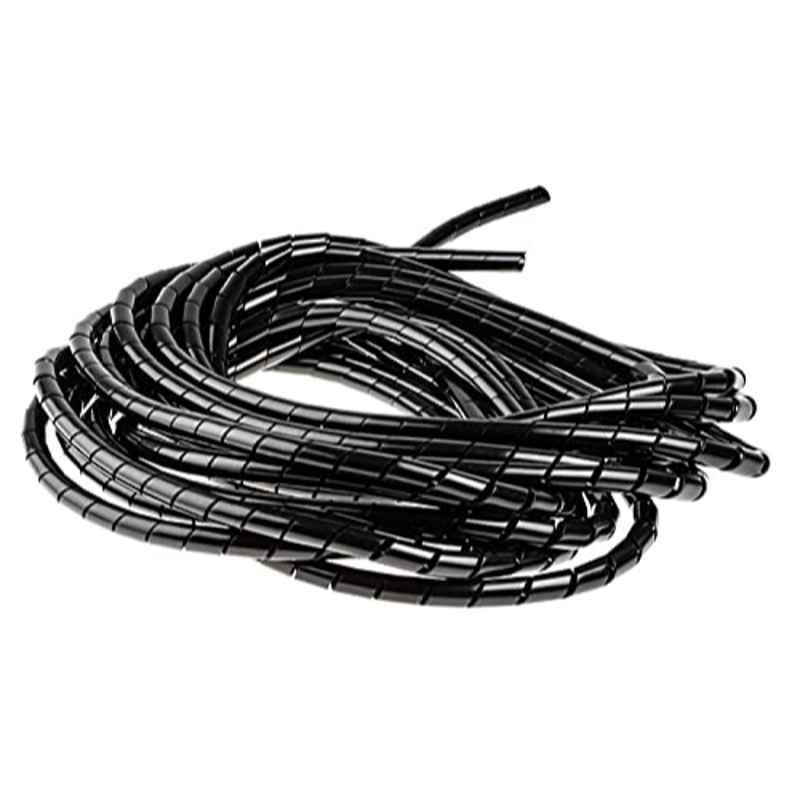 6mm 30m Black Spiral Wire Wrap Tube