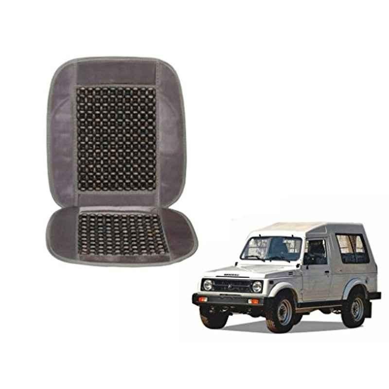 Kozdiko Wooden Beads Car Seat Cushion with Velvet Border for Maruti Gypsy