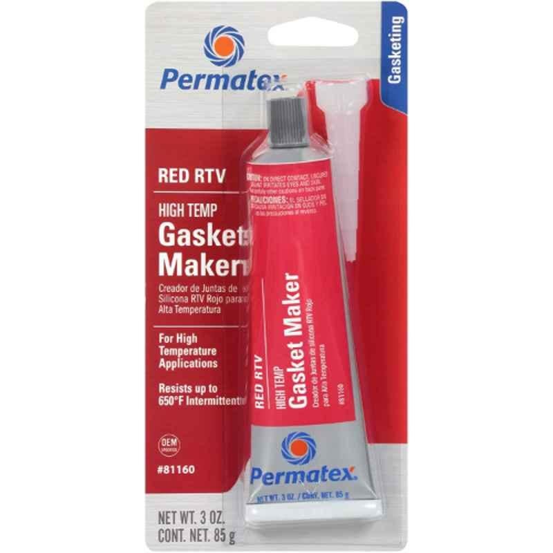 Permatex 81160 3oz High-Temp Red RTV Silicone Gasket