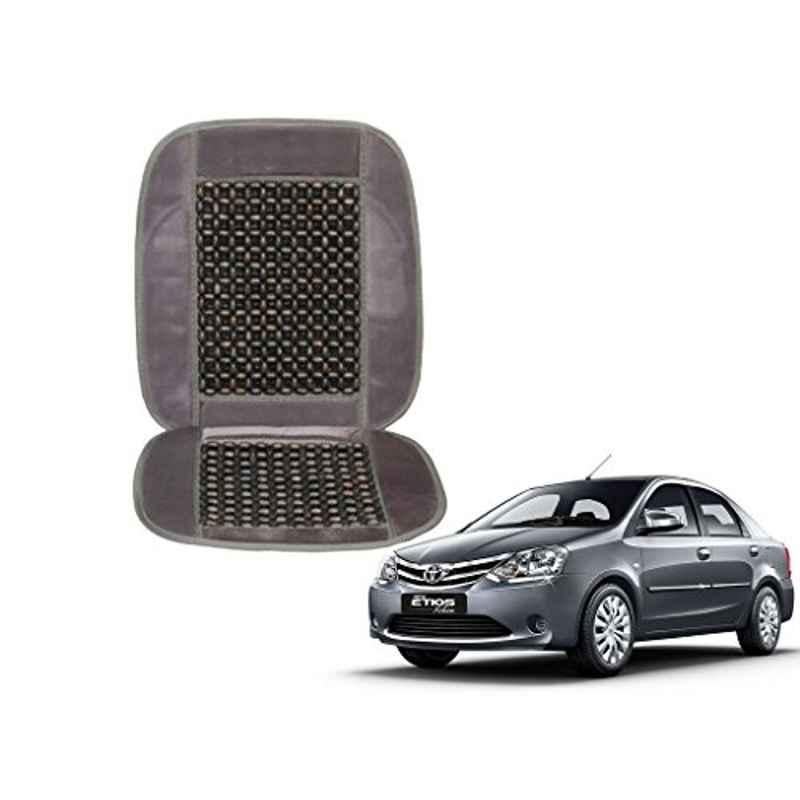 Kozdiko Wooden Beads Car Seat Cushion with Velvet Border for Toyota Etios