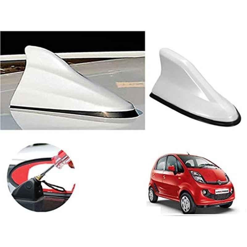 Auto Pearl ABS White Universal Replacement Shark Fin Car Roof Antenna For Tata Nano Genx
