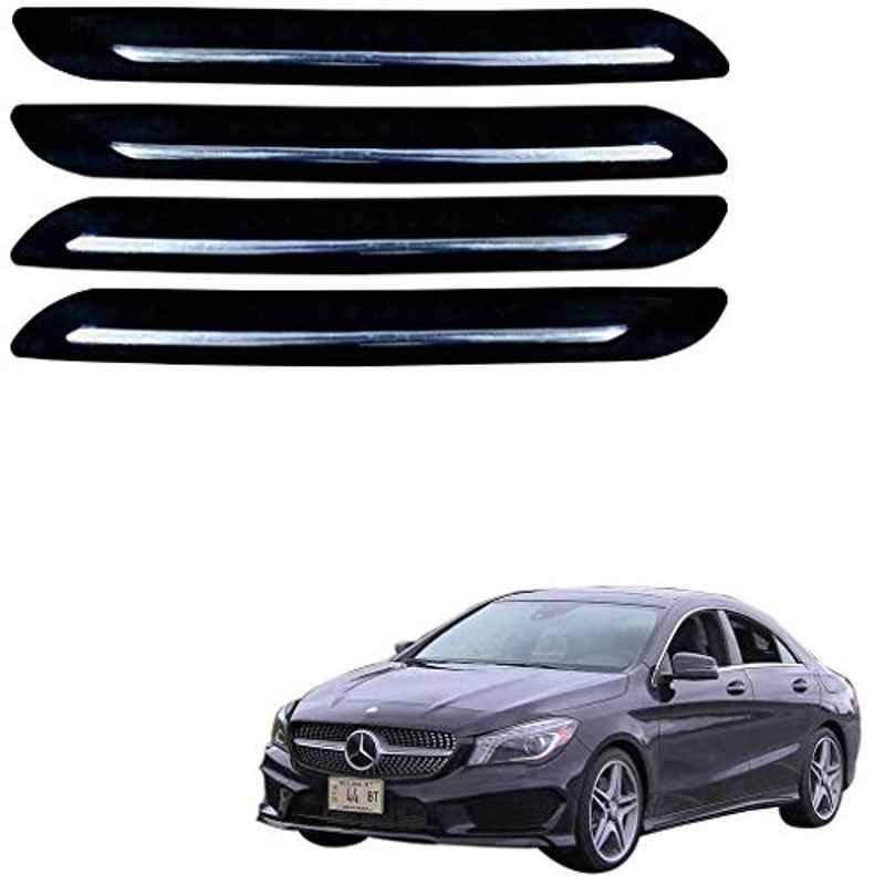 Kozdiko 4 Pcs Single Chrome Bumper Protector Set for Mercedes Benz CLA-Class