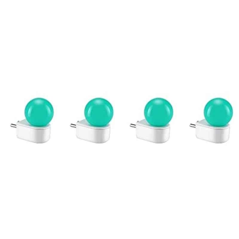Orient Electric Deco 0.5W Green Plug n Play LED Night Lamp with 2 Pin Socket, Glare-Free Brightness & BIS Approved (Pack of 4)