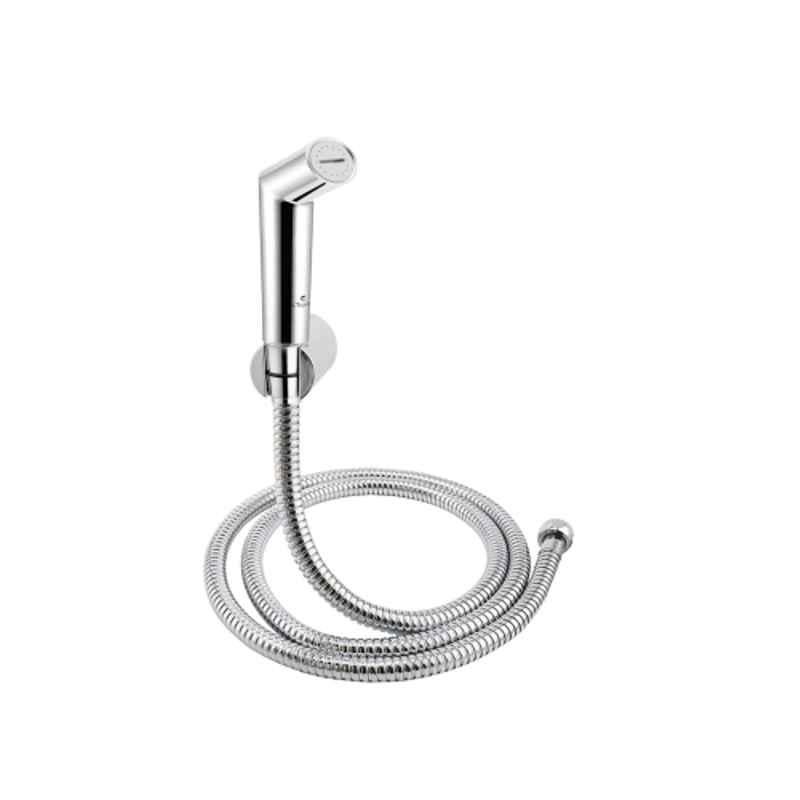 Cliquin Oracle ABS Chrome Wall Mounted Health Faucet with SS-304 1.5m Flexible Shower Tube, KSHF2207