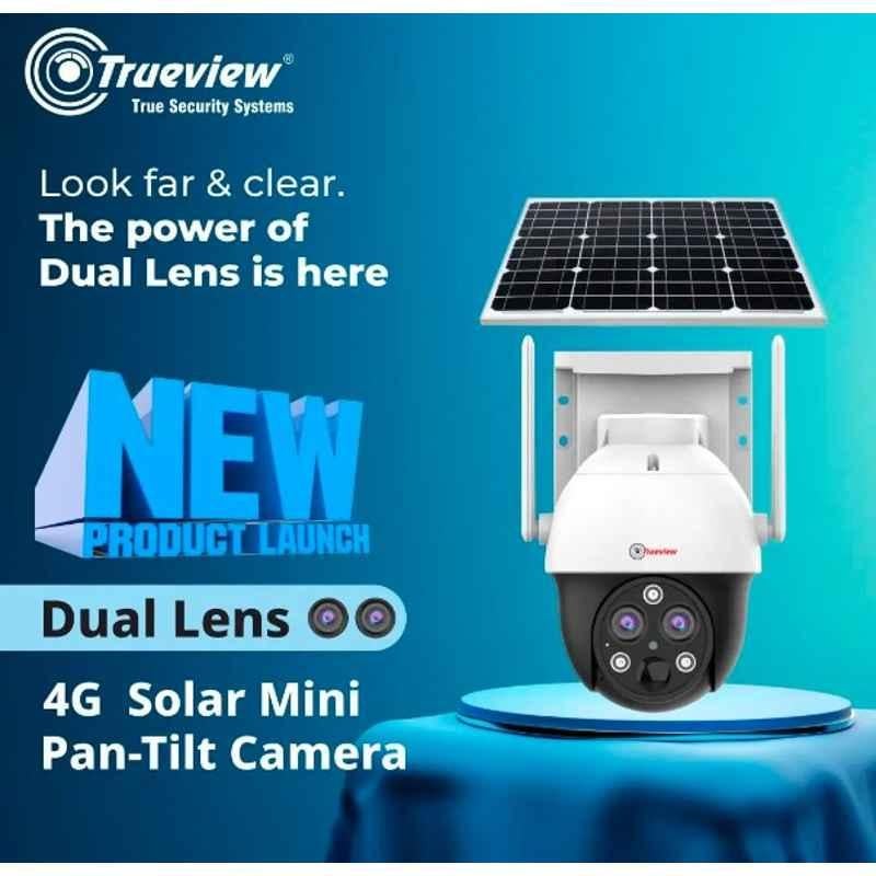 TrueView T18164 ,3MP Solar Dual Lens 4G Mini Pan-Tilt SIM Camera,