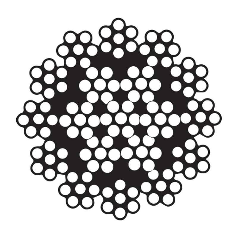 Lifmex 18mm 19x7 Non-Rotating Wire Rope, Breaking Load: 208.29 kN at 1960 MPA