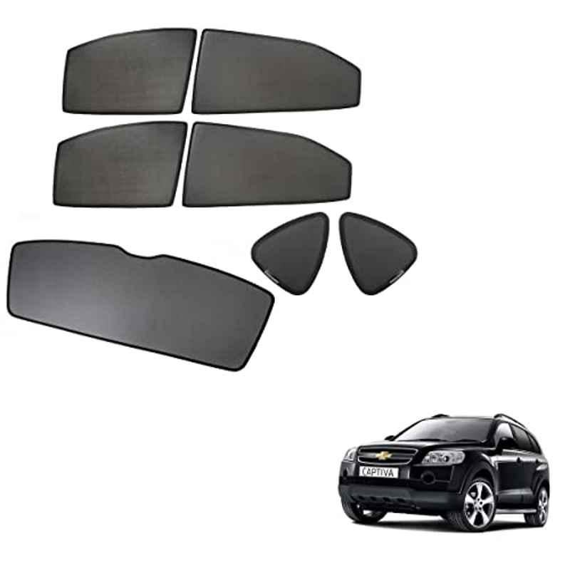 Kozdiko 5 Pcs Mesh Black Fixed Window & Rear Sun Shades Set for Chevrolet Captiva