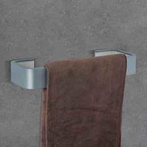Plantex Aluminium & Acrylic Towel Hanger for wash Basin/Single Towel Rod for Bathroom/Hand Towel Hanger/Bathroom Accessories (Grey & Milky White) 9 inch