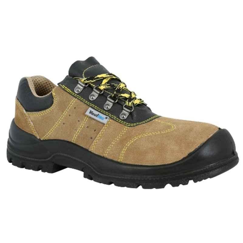 Vaultex NBI Leather Light Brown Safety Shoes, Size: 45