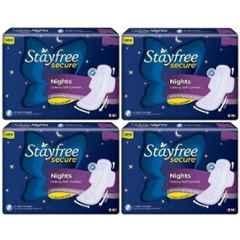 Stayfree 6 Pcs Dry Max All Night Ultra Dry Sanitary Pad Packet, Size: XL (Pack of 12)