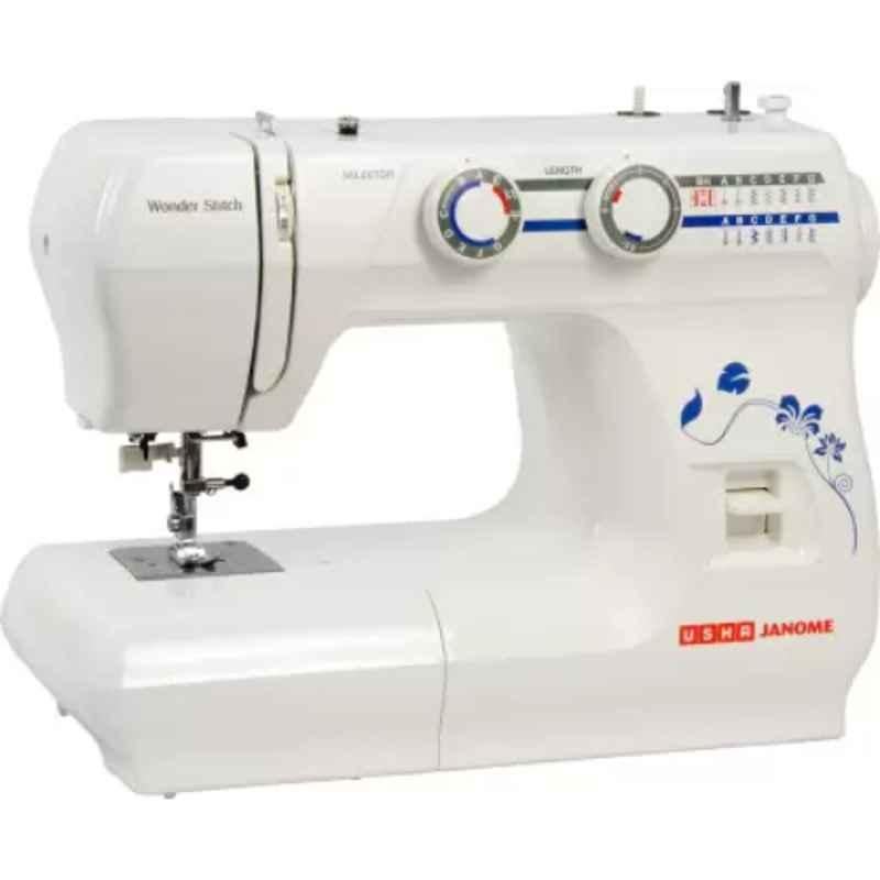 Usha Janome White Sewing Machine, Wonder Stitch