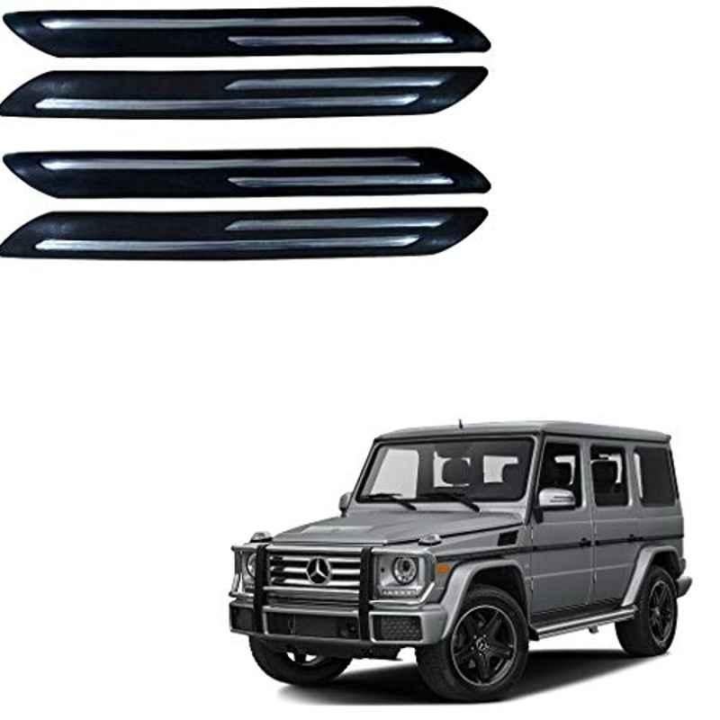 Kozdiko 4 Pcs PVC Black Double Chrome Finish Car Bumper Protector Set for Mercedes Benz G-Class