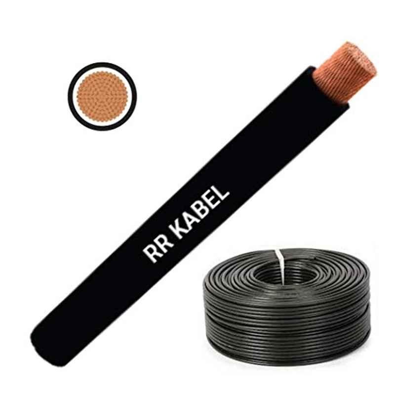 RR 90m 2.5mm Copper Black Single Core Flexible Cable