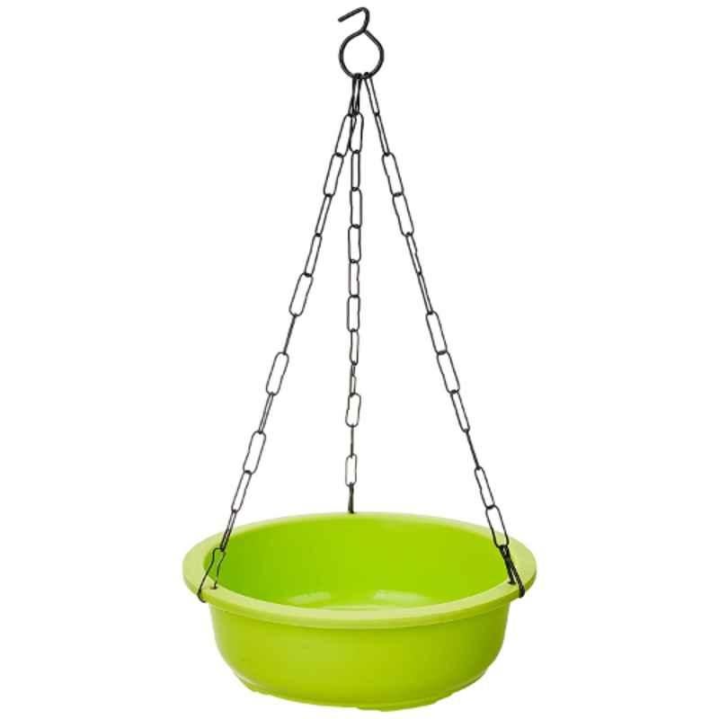 Gardens Need 4 Pcs 26x26x8.5cm 100% Virgin Plastic Bonsai-10 Lemon Green Hanging Planter Basket with Iron Chain