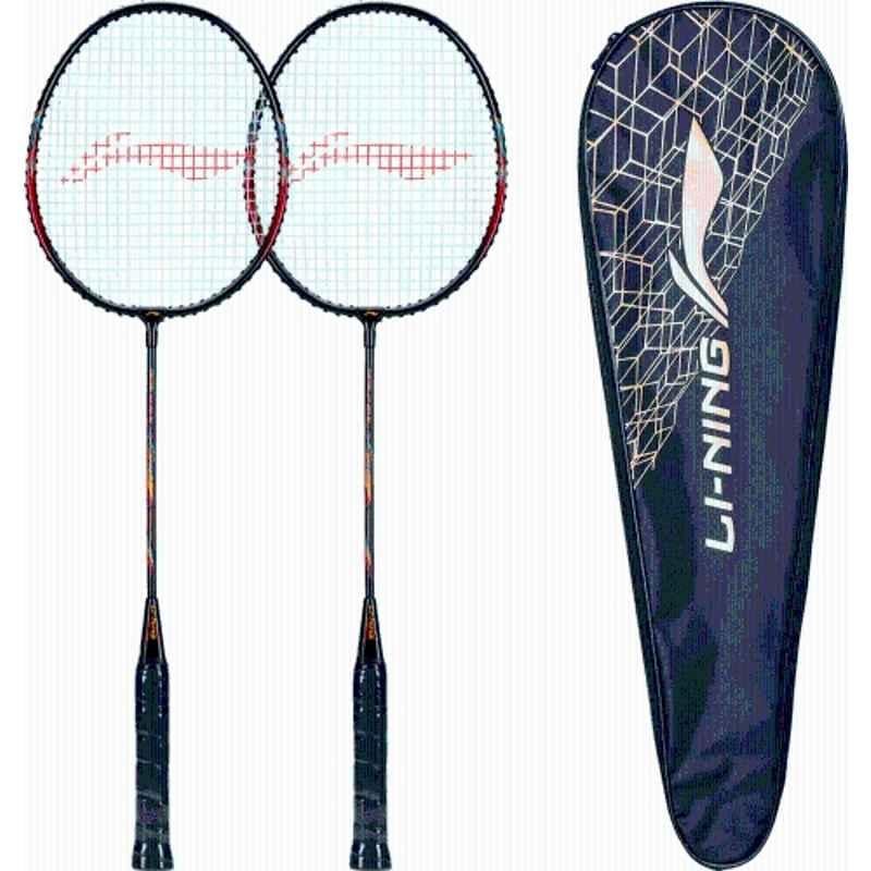 Li-Ning Smash XP 60 IV 95g Black & Pink Strung Badminton Racquet with Full Cover (Pack of 3)