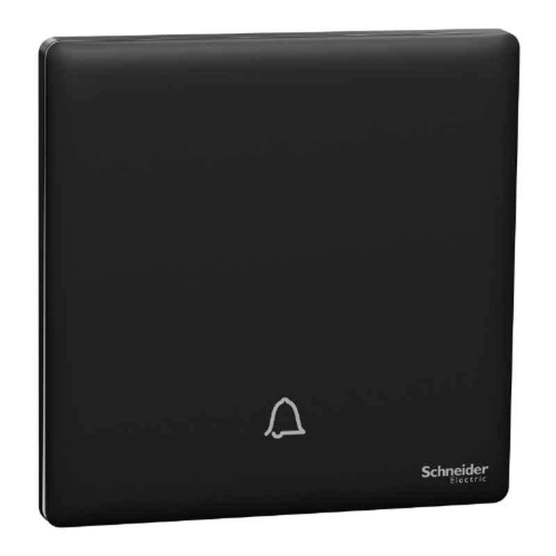 Schneider Electric Unica X 10A 250V Jet Black Bell Press Switch, NUX31_BP_JB