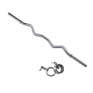 Forgesy 3ft Carbon Steel Weight Lifting Bar with Locks