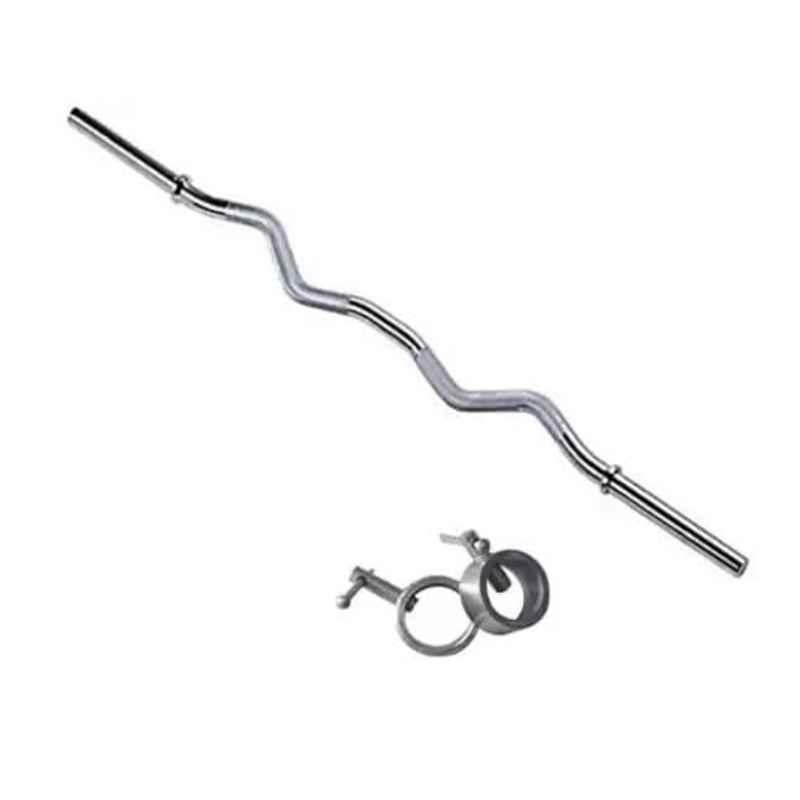 Forgesy 3ft Carbon Steel Weight Lifting Bar with Locks