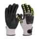 Udyogi 9 inch Black & Grey Nitrile Coated Safety Gloves, TPR 9004