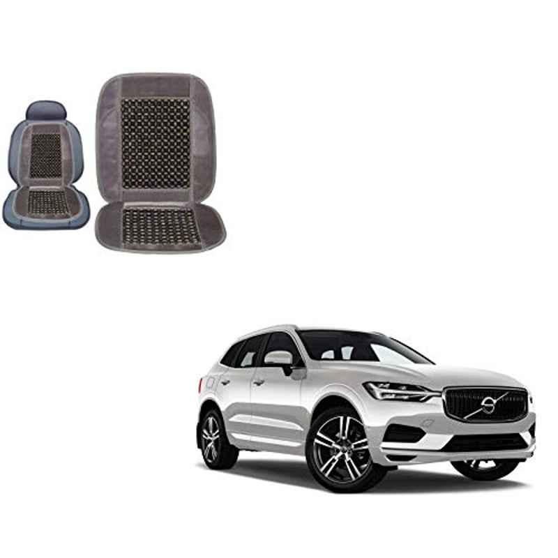 Kozdiko Wooden Bead Seat with Grey Velvet Border for Volvo XC60