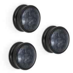 Plantex Knobs for Drawers/Drawer Knobs/Round Knob for Cabinets/Pull-Push Knob for Kitchen/Bedroom/Office Drawer (Pack of 3) Black