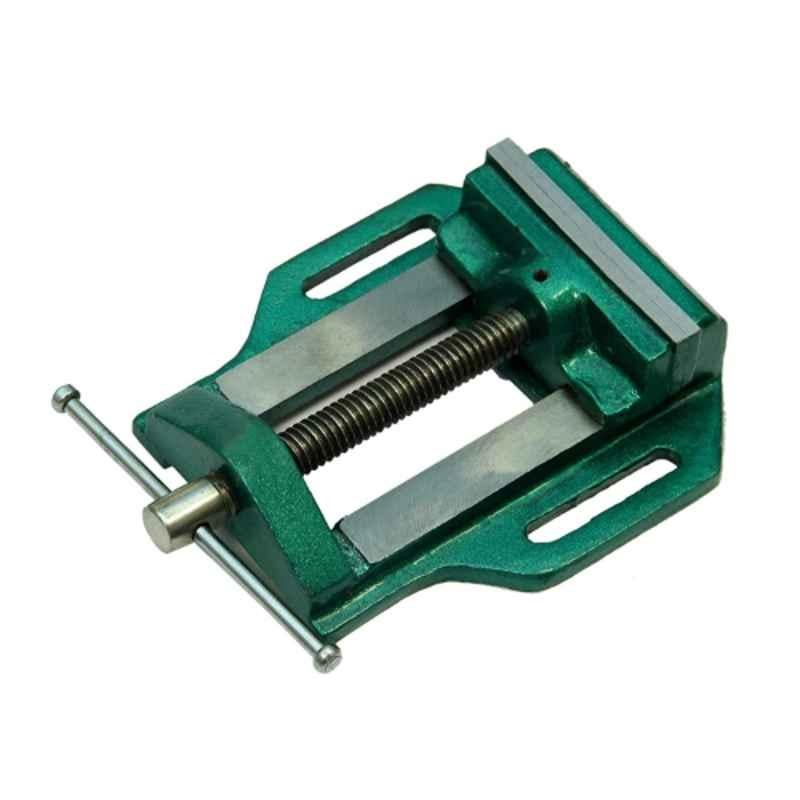 GIZMO 6 inch Cast Iron Green Fixed Base Drill Vice