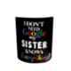 Healthchoice 400ml Jointless Copper Glass with Printed I Don't Need Google My Sister Knows Everything