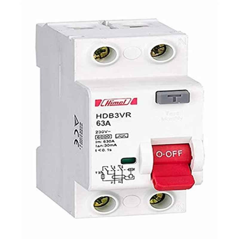 Himel 63A 2P 30mA Earth Leakage Circuit Breaker, HDB3VR263SC