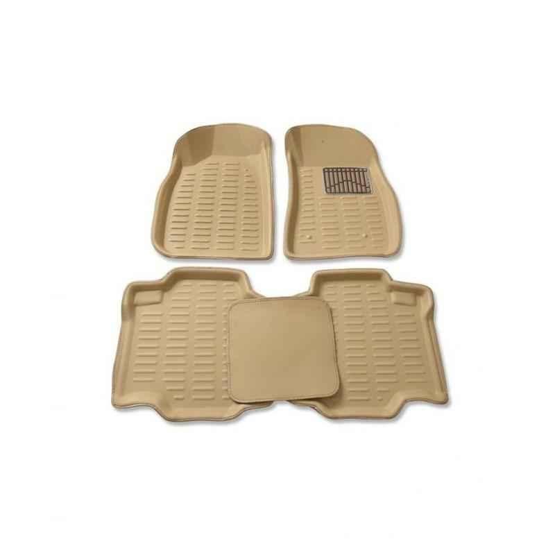 Oscar 3D Beige Foot Mat For Maruti Suzuki Eeco Set