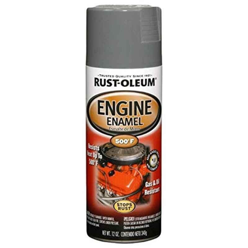 Rust-Oleum Engine Enamel 12 fl oz Grey 248958 Flat Spray Paint