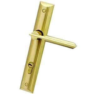 Bonus Olive2 85mm Brush Brass Both Side Key Mortice Lock Set