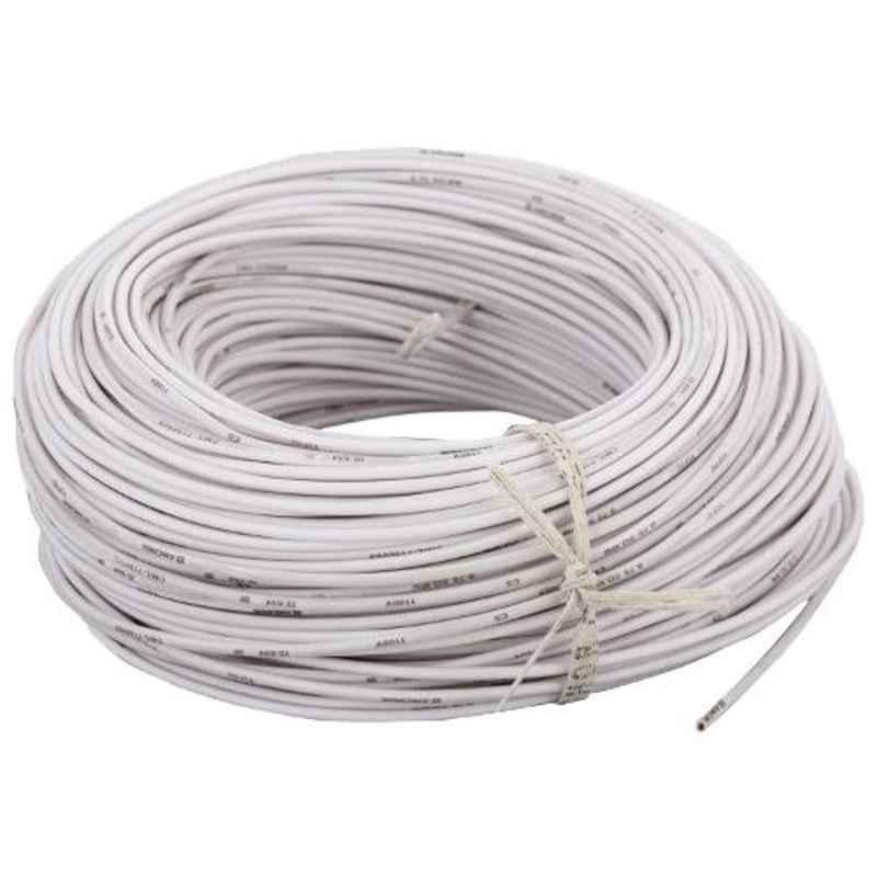 Anchor 1 Sqmm White FR-LSH Project Coil Flexible Cable, P-27576, Length: 200 m