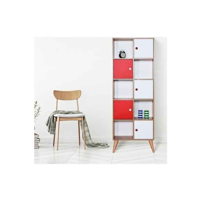 Homebox 30x67x185cm Fabric Multicolour Bodrum 5 Door Bookcase, 162643709