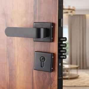VIN KRAFT 60mm Stainless Steel Black Oxide Mortise Door Lock Handle Set with 3 Keys, VK002-ROSE-OSK-BLACK