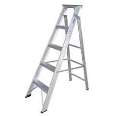 EMAC 5 Step Aluminium Silver Dual Purpose Anti Slip Folding Ladder, EDPL-5