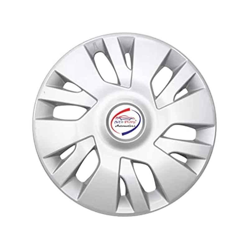 Auto Pearl 4 Pcs 14 inch Silver Universal Full Caps Wheel Cover Set for All Cars