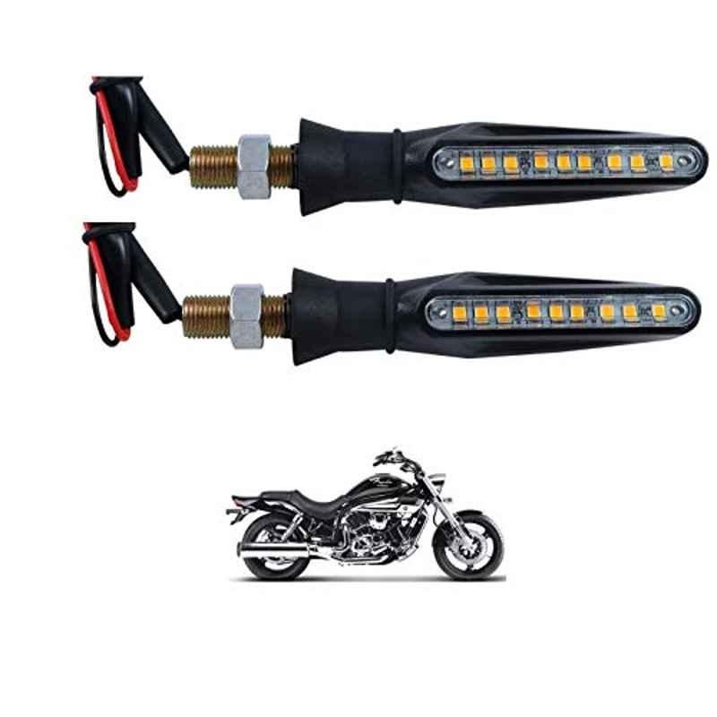 Kozdiko 4 Pcs Plastic Front & Rear Side Sleek Yellow Bike Indicator Set for Hyosung GV650Aquilaa