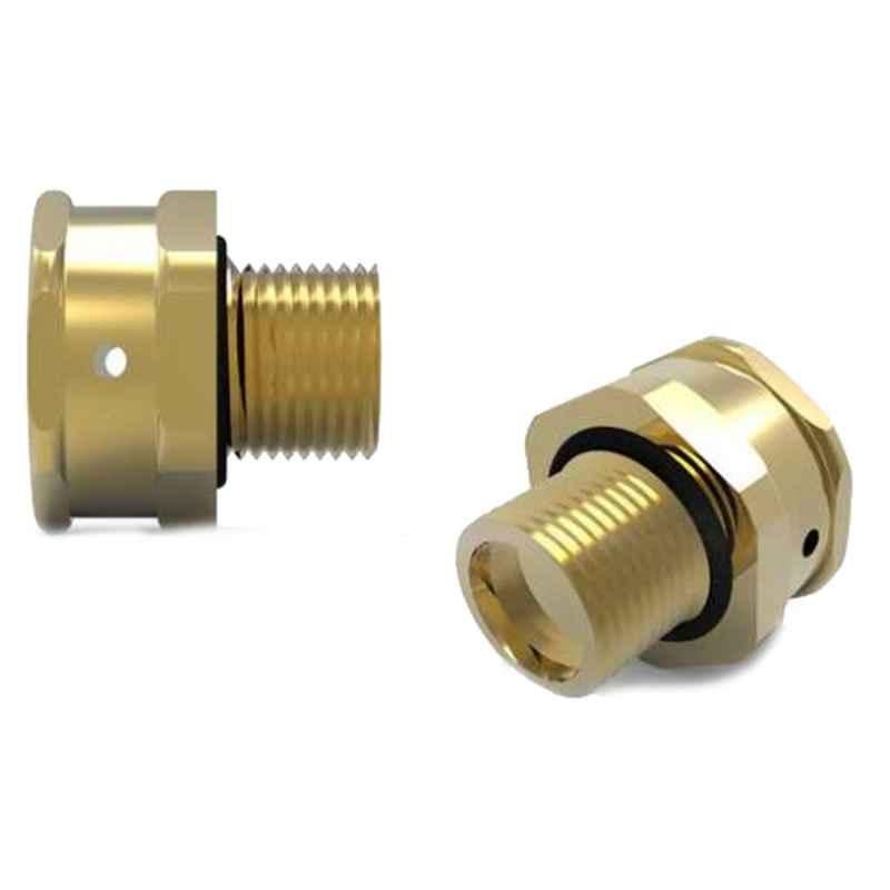 Hawke 489 M20 Brass Nickel Plated Breather Drain with Nitrile O-Ring