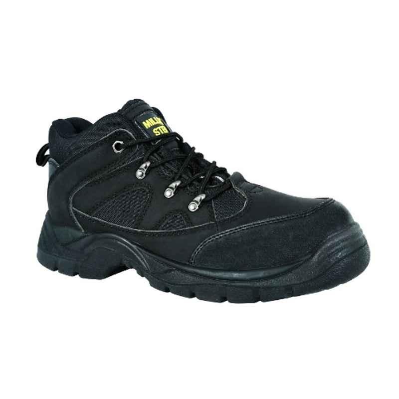 Miller MSBM Steel Toe Black Safety Shoes, Size: 45