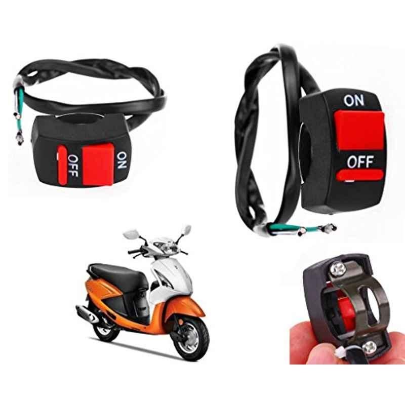 Auto Pearl 7/8 inch 12V Bike Fog Light Handle Bar Switch for Hero Pleasure