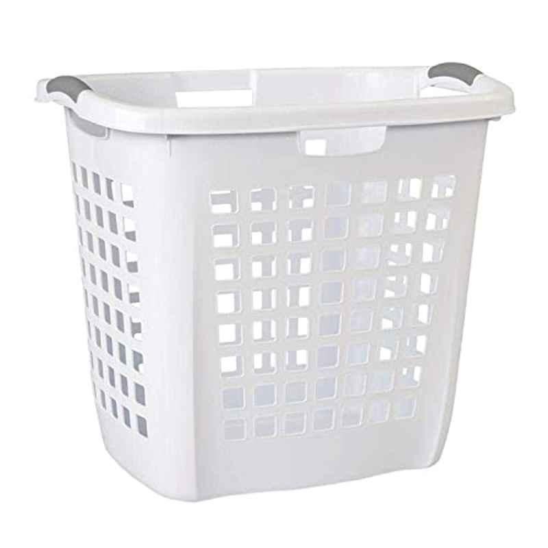 Sterilite White Laundry Carry Hamper