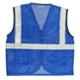 Club Twenty One Workwear Extra Large Blue Polyester Vest Safety Jacket with Certified Reflective Extra Tape