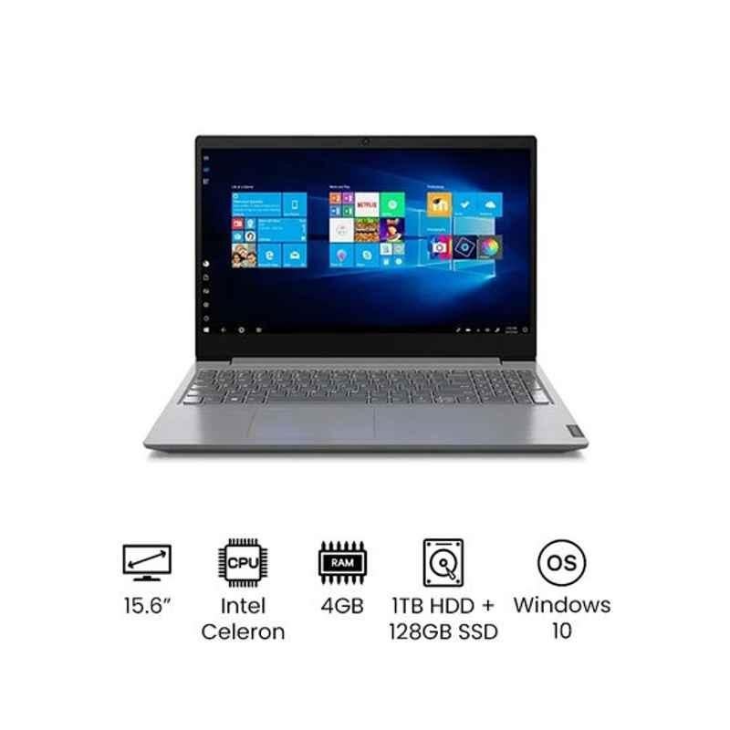 Lenovo Celeron 4GB 15.6 inch Dual Core SSD & HDD Grey Bluetooth Laptop, V15 -IGLARB