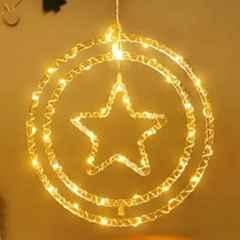 SP Lights 0.5m Warm White 2 Ring Star String Light with 138 LEDs
