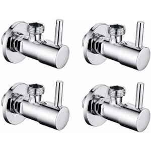Prestige Project Brass Chrome Finish Angle Valve (Pack of 4) by Moglix