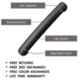 Atom 536 6 inch Black Matt Finish Zinc Cabinet Pull Handle (Pack of 6)